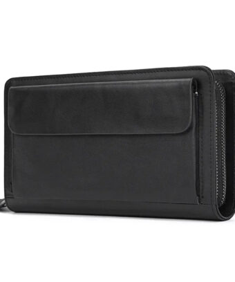 Pochette Cuir Homme Deux Fermetures Eclair Noir 860.jpg