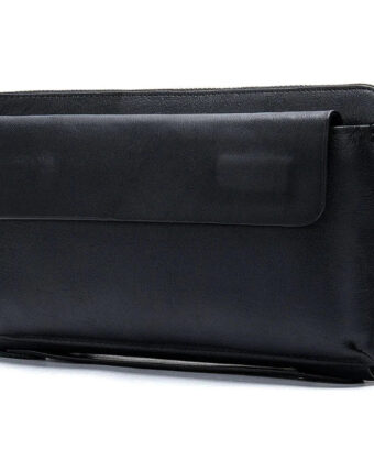 Pochette Cuir Homme Une Fermeture Eclair Noir 293.jpg