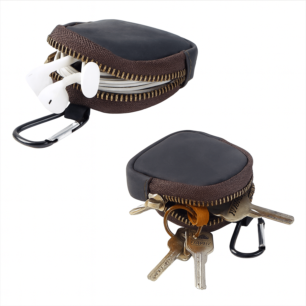 Porte Monnaie Porte Cles Multifonctions En Cuir Noir 46.png