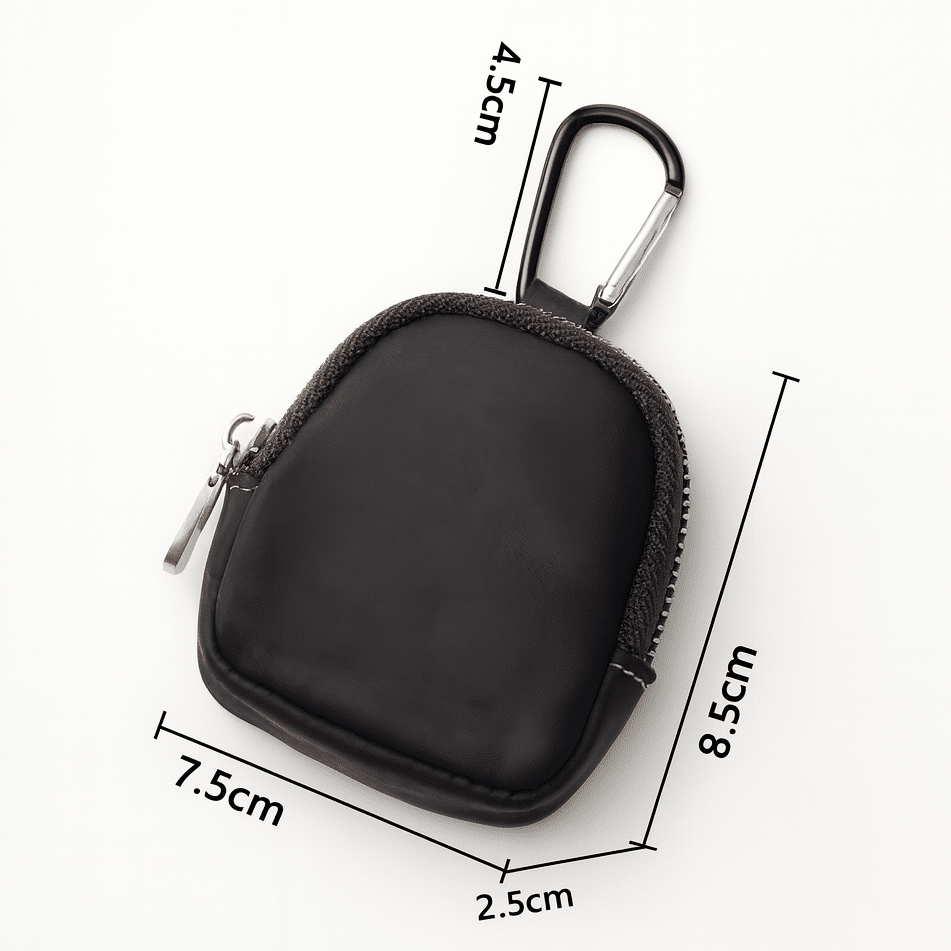 Porte Monnaie Porte Cles Multifonctions En Cuir Noir 47.png
