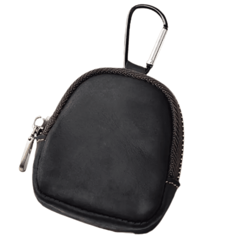 Porte Monnaie Porte Cles Multifonctions En Cuir Noir 48.png