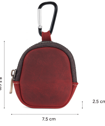 Porte Monnaie Porte Cles Multifonctions En Cuir Rouge 13.png