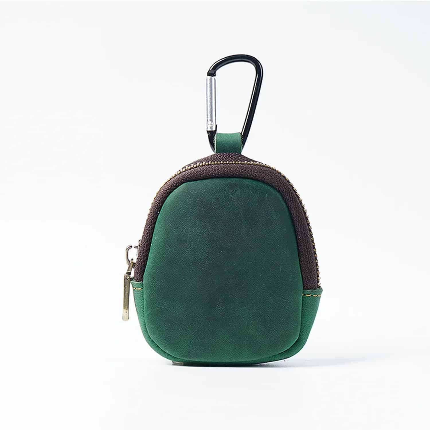 Porte Monnaie Porte Cles Multifonctions En Cuir Vert 109.jpg