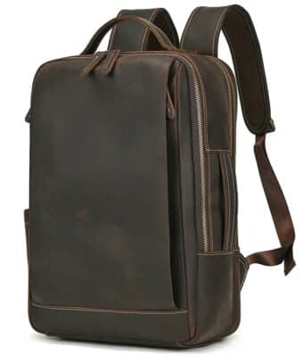Sac A Dos En Cuir Ergonomique Marron Fonce 601.jpg