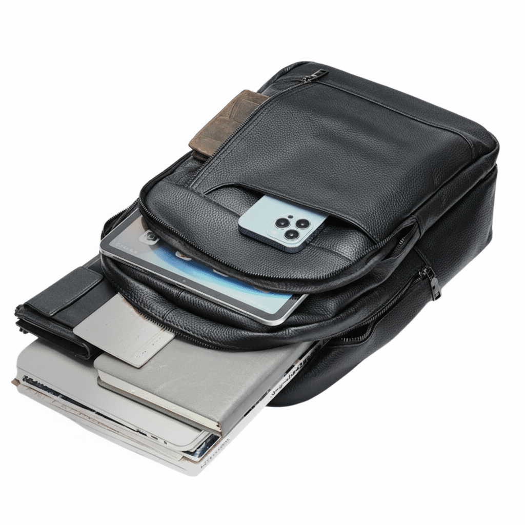 Sac A Dos Homme Cuir Noir 124.png