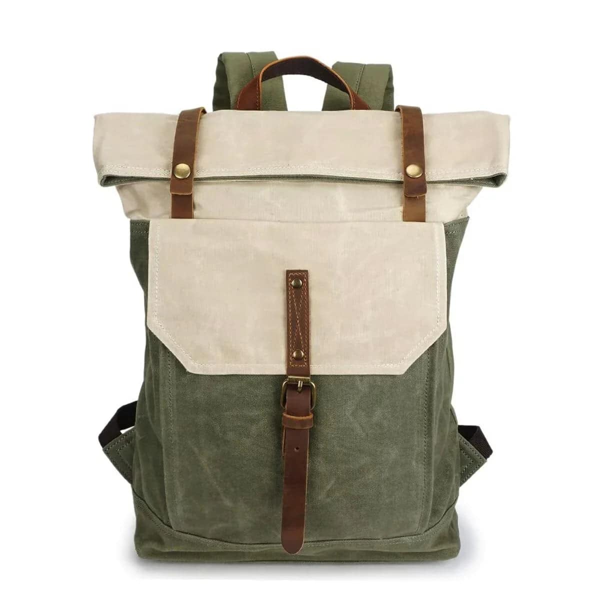 Sac A Dos Roll Top Toile Ciree Beige 854 3.jpg