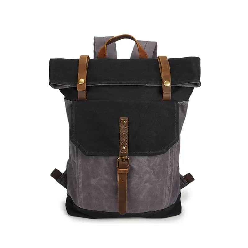 Sac A Dos Roll Top Toile Ciree Noir 486 3.jpg