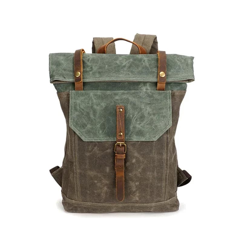 Sac A Dos Roll Top Toile Ciree Vert 553 3.jpg